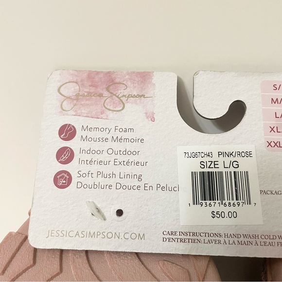 Jessica Simpson Women's Memory Foam Slippers Large 8-9 - Picture 10 of 16